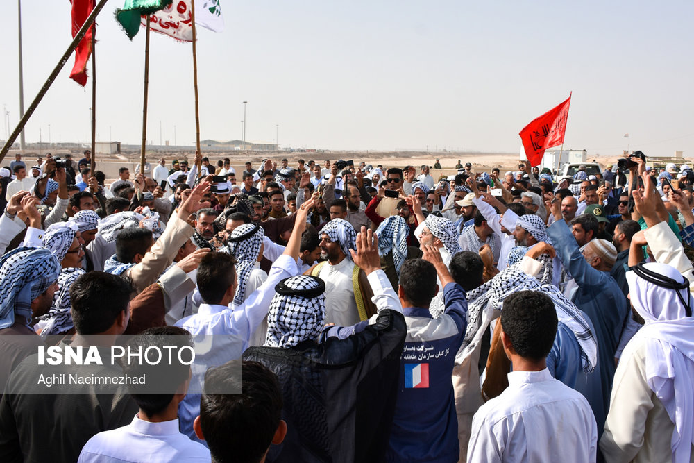استقبال از ۷۵ شهید دوران دفاع مقدس در مرز شلمچه