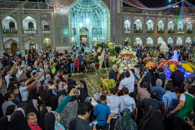آذین‌بندی و چراغانی حرم مطهر رضوی در آستانه میلاد امام هشتم