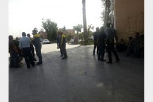 تجمع اعتراضی کارگران شرکت خدمات مهندسی خط و ابنیه فنی اسلامشهر