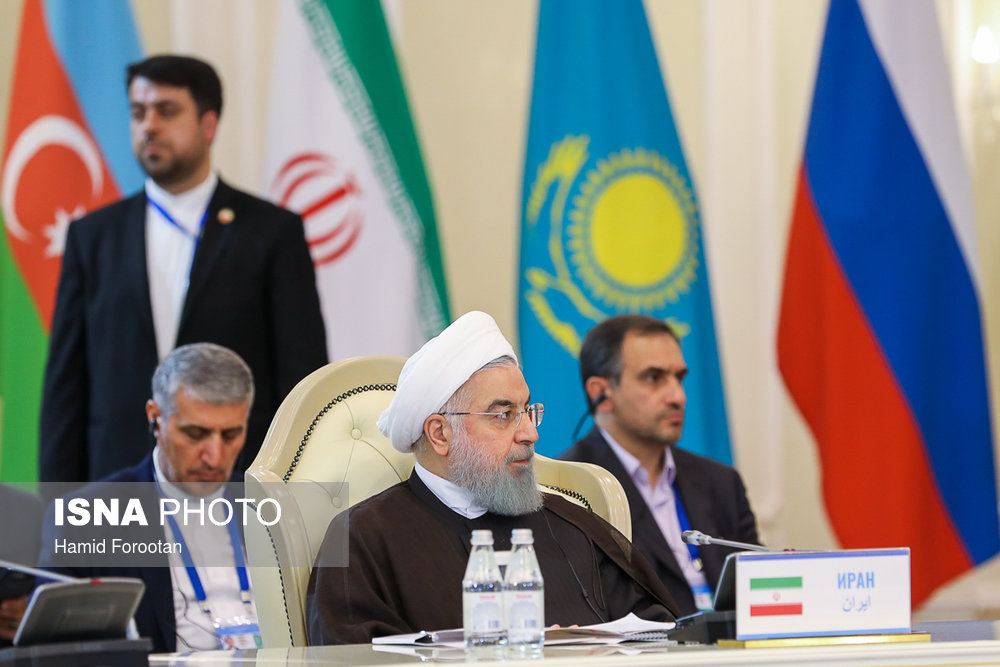 حسن روحانی، رییس جمهور در اجلاس سران کشورهای ساحلی دریای خزر