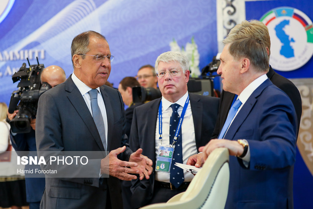 سرگئی لاوروف، وزیر خارجه روسیه در اجلاس سران کشورهای ساحلی دریای خزر
