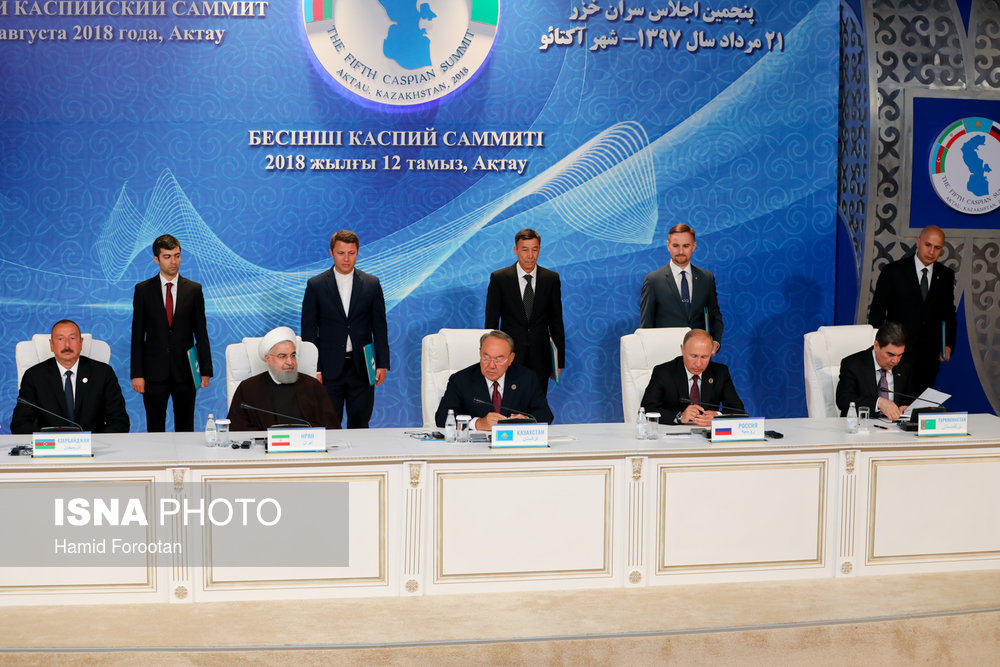 امضای تفاهم نامه های کشورهای ساحلی دریای خزر - آکتائو قزاقستان