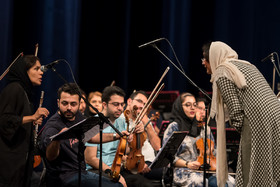 تمرین ارکستر ملی ایران به رهبری نزهت امیری