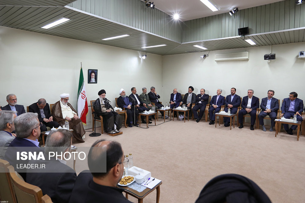 دیدار رئیس‌جمهور و اعضای هیأت دولت با مقام معظم رهبری