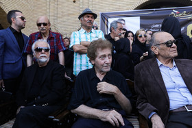 چنگیز جلیلوند و سعید مظفری در مراسم تشییع حسین عرفانی