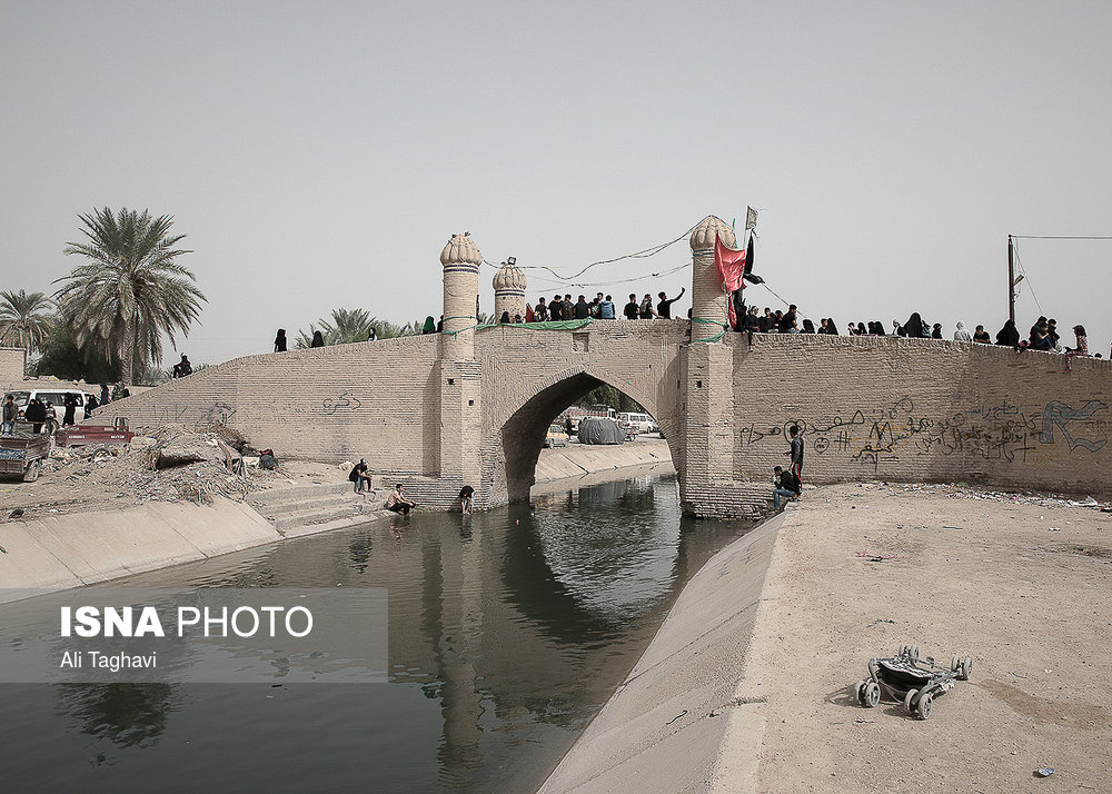 مسیر راهپیمایی زائرینی که از بغداد به کربلا می‌روند.