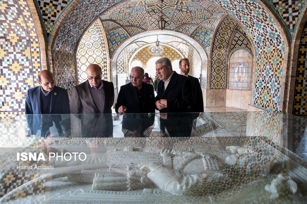 بازدید علی‌اصغر مونسان معاون رئیس‌جمهور و رئیس سازمان میراث فرهنگی، صنایع دستی و گردشگری از کاخ گلستان