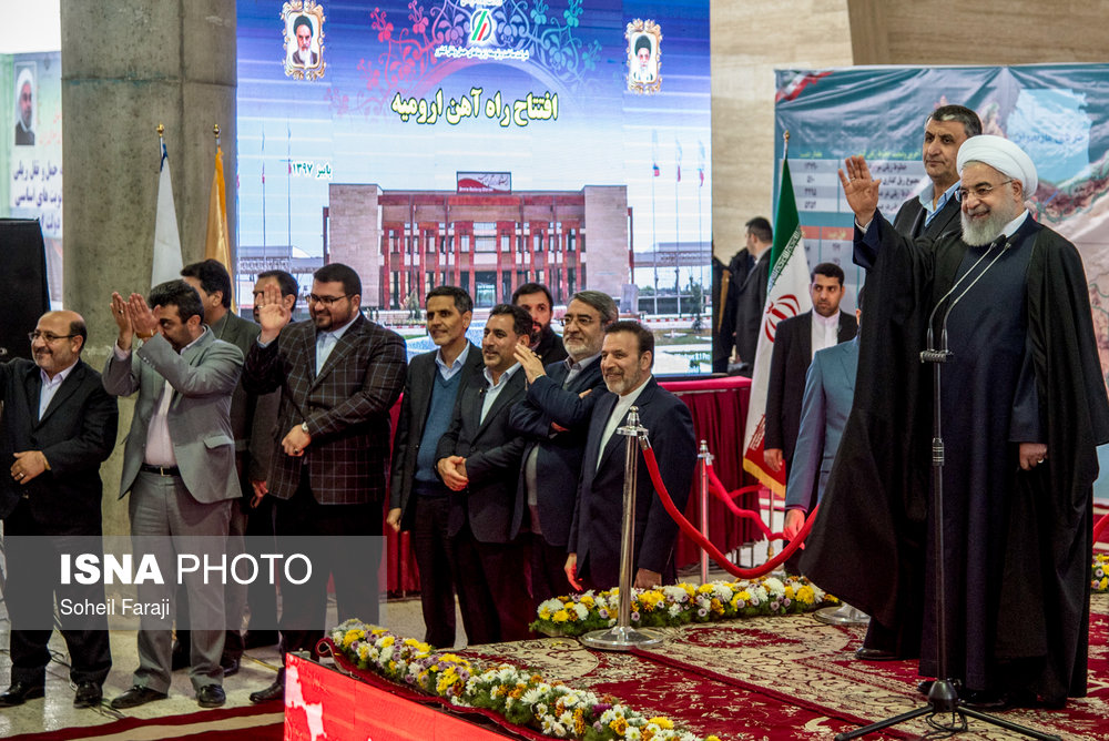 راه آهن ارومیه به مراغه با حضور رییس جمهور افتتاح شد