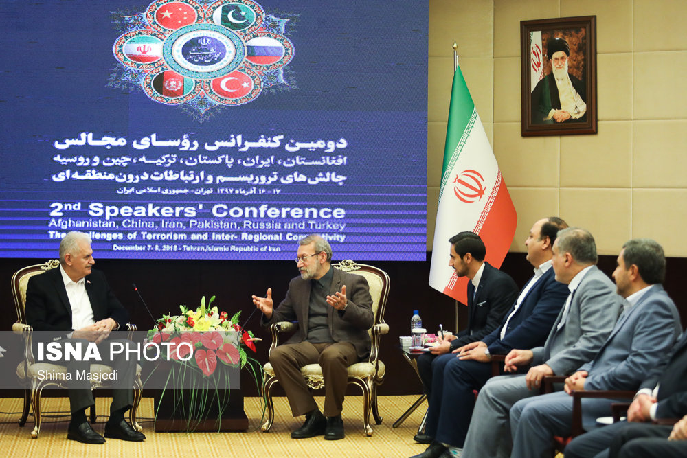 دیدار بینالی ییلدرم رئیس مجلس ملی ترکیه با علی لاریجانی رئیس مجلس شورای اسلامی