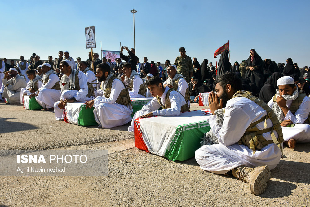 مراسم استقبال از ۷۲ شهید دوران دفاع مقدس در مرز شلمچه