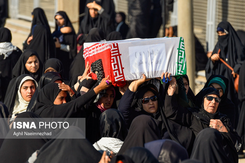 مراسم استقبال از ۷۲ شهید دوران دفاع مقدس در مرز شلمچه