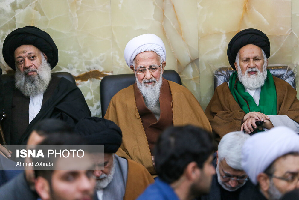 مراسم ختم آیت الله هاشمی شاهرودی در مسجد اعظم قم