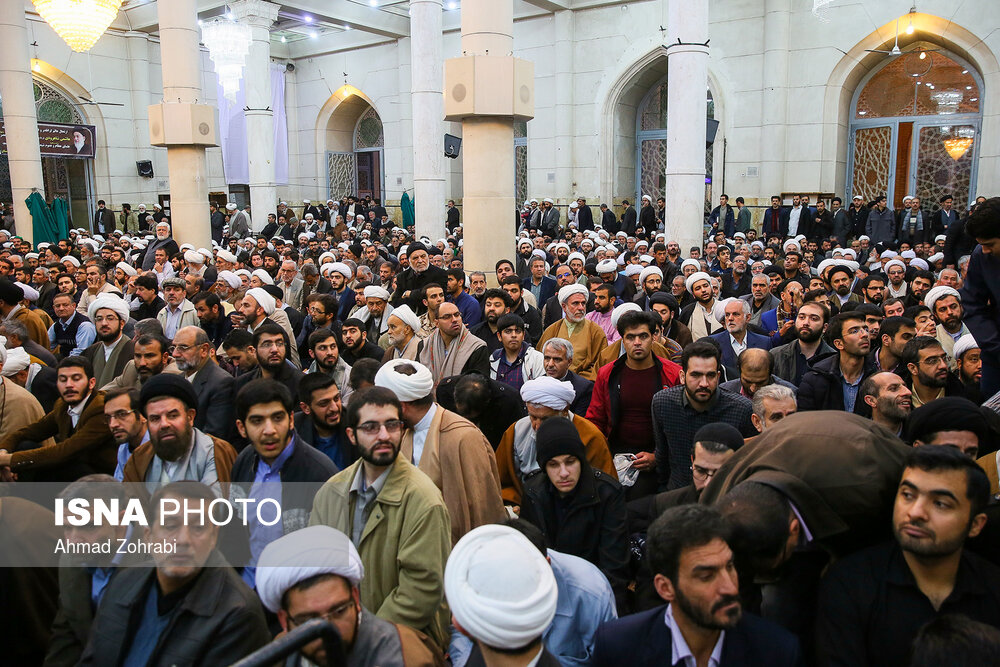 مراسم ختم آیت الله هاشمی شاهرودی در مسجد اعظم قم