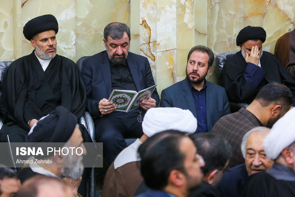 مراسم ختم آیت الله هاشمی شاهرودی در مسجد اعظم قم