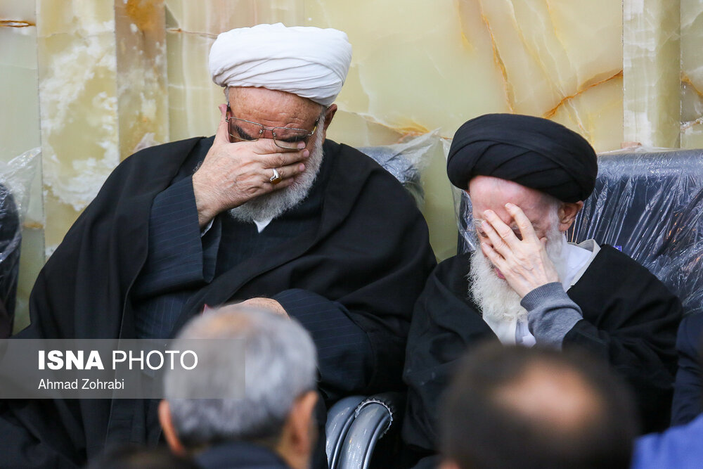 مراسم ختم آیت الله هاشمی شاهرودی در مسجد اعظم قم