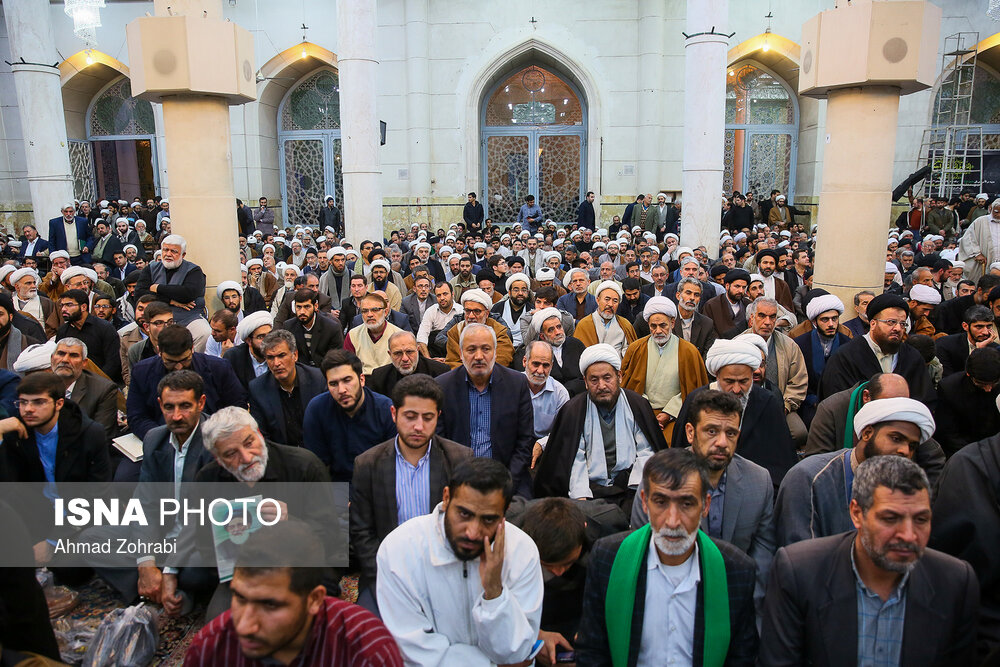 مراسم ختم آیت الله هاشمی شاهرودی در مسجد اعظم قم