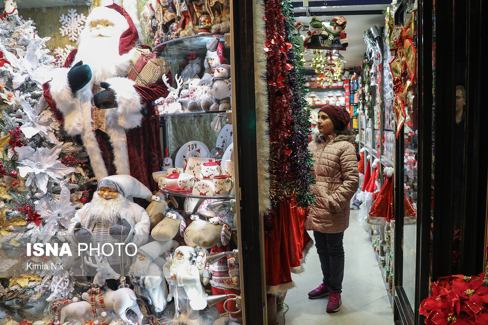 خرید کریسمس درخیابان میرزای شیرازی - تهران