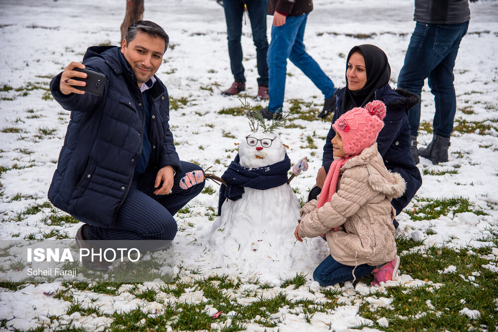 بارش برف زمستانی در ارومیه