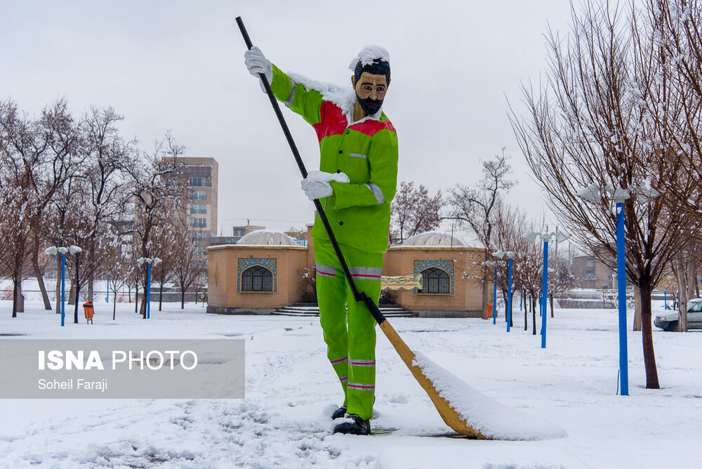 بارش برف زمستانی در ارومیه