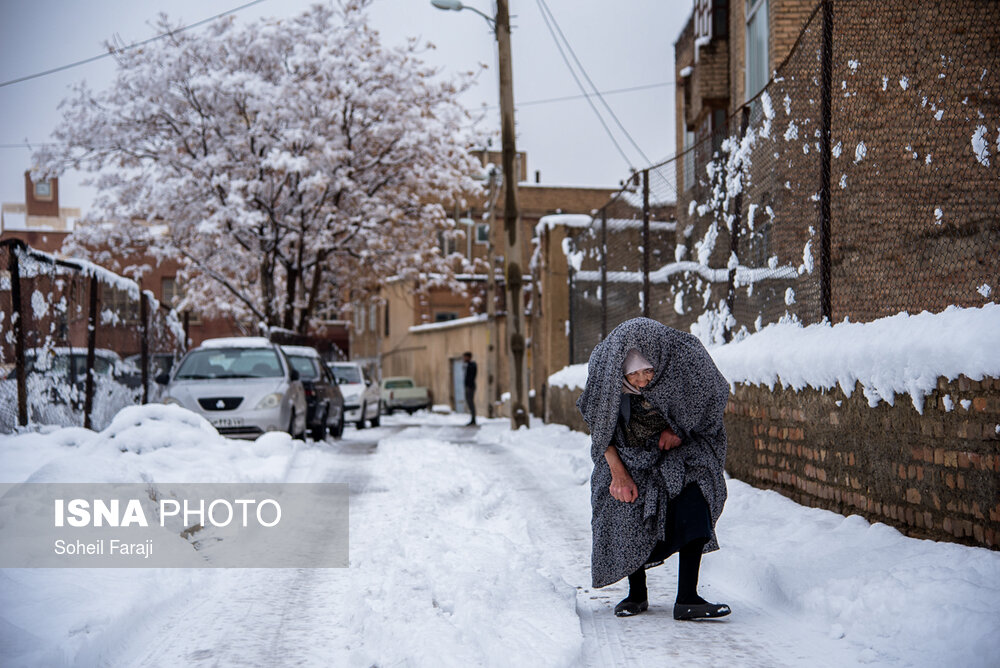 بارش برف زمستانی در ارومیه