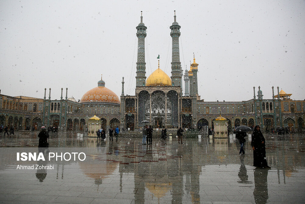 بارش برف زمستانی در قم