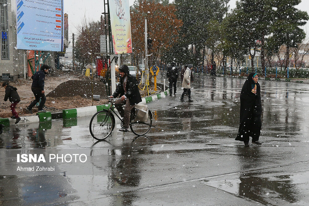 بارش برف زمستانی در قم
