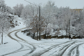 بارش برف زمستانی در همدان