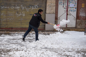 بارش برف زمستانی در ارومیه