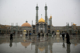 بارش برف زمستانی در قم