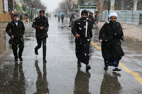 بارش برف زمستانی در قم