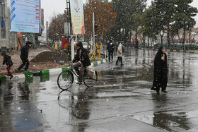 بارش برف زمستانی در قم