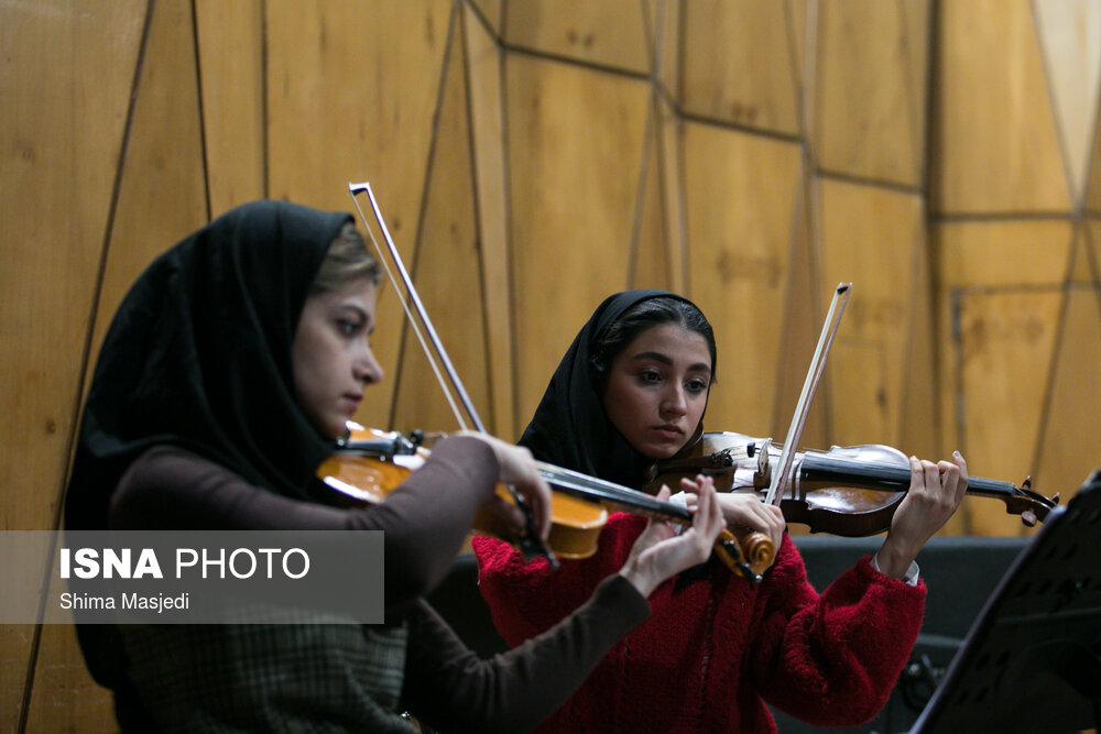 تمرین ارکستر ملی (شب موسیقی آذربایجان)