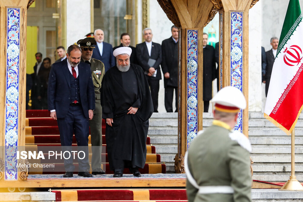 مراسم استقبال رسمی روحانی از نخست وزیر ارمنستان