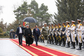 مراسم استقبال رسمی روحانی از نخست وزیر ارمنستان