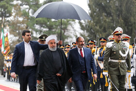 مراسم استقبال رسمی روحانی از نخست وزیر ارمنستان