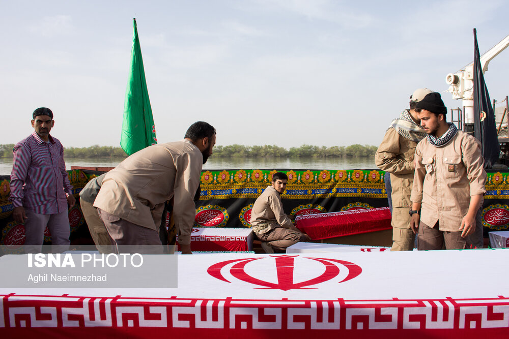 مراسم استقبال از ۱۱۵ شهید دوران دفاع مقدس - خرمشهر