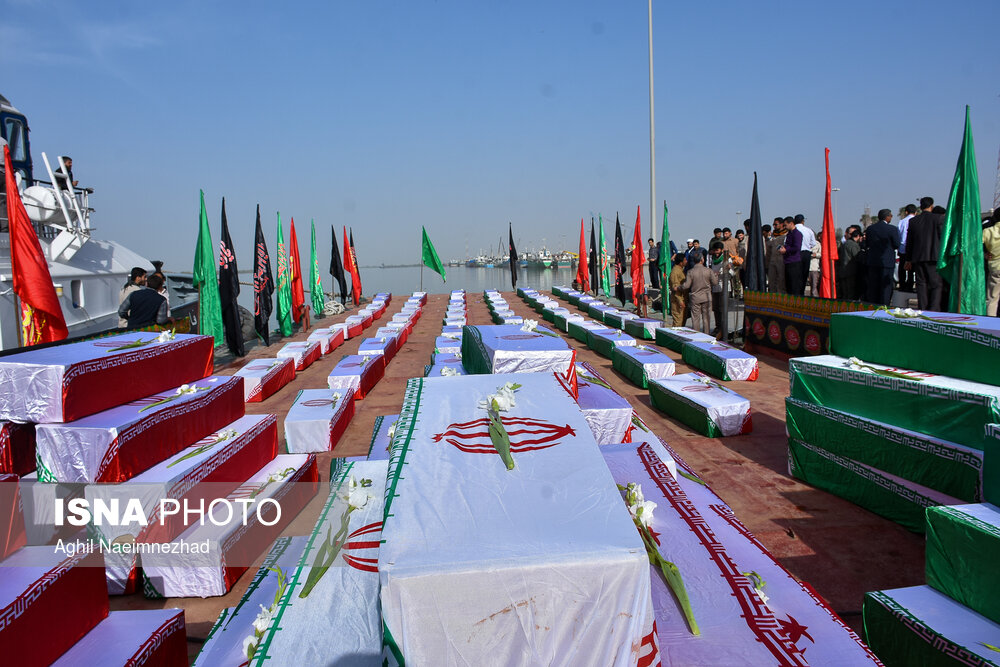 مراسم استقبال از ۱۱۵ شهید دوران دفاع مقدس - خرمشهر