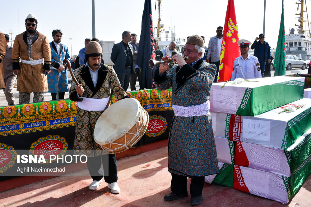 مراسم استقبال از ۱۱۵ شهید دوران دفاع مقدس - خرمشهر