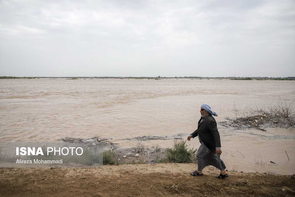 ساخت سیل بند بر روی کارون در روستای ملیحان اهواز