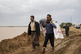 ساخت سیل بند بر روی کارون در روستای ملیحان اهواز