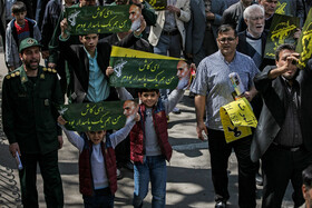 راهپیمایی نمازگزاران جمعه تبریز در حمایت از سپاه