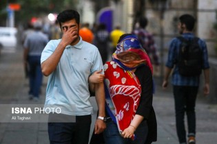 وزش باد نسبتا شدید و بارش پراکنده باران در تهران