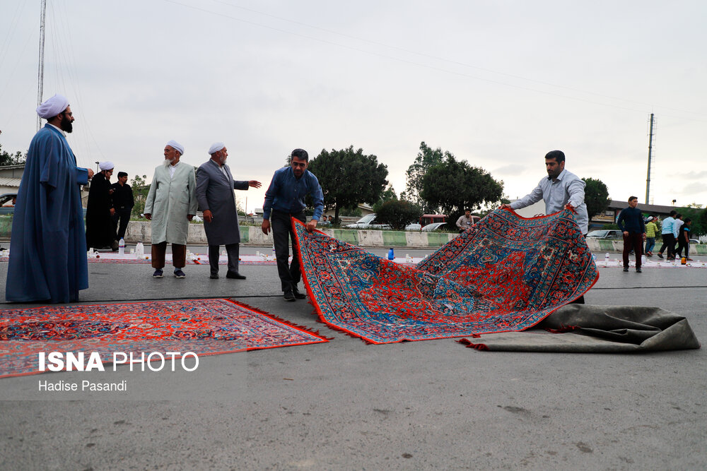 طولانی ترین سفره افطاری ایران در آق‌قلا‎