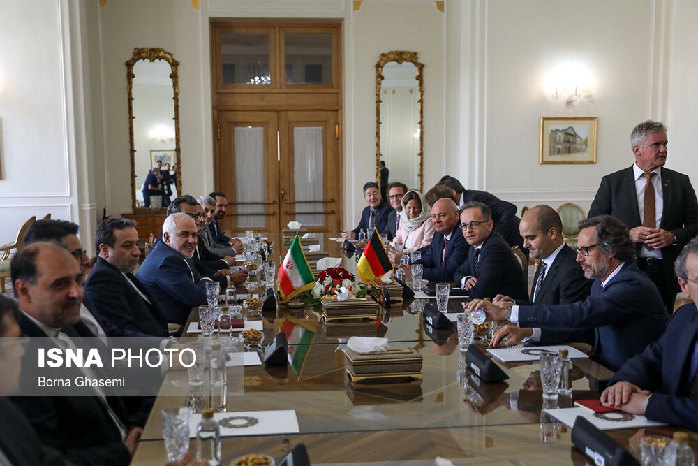 دیدارهایکو ماس وزیر امور خارجه آلمان با ظریف وزیر امور خارجه ایران