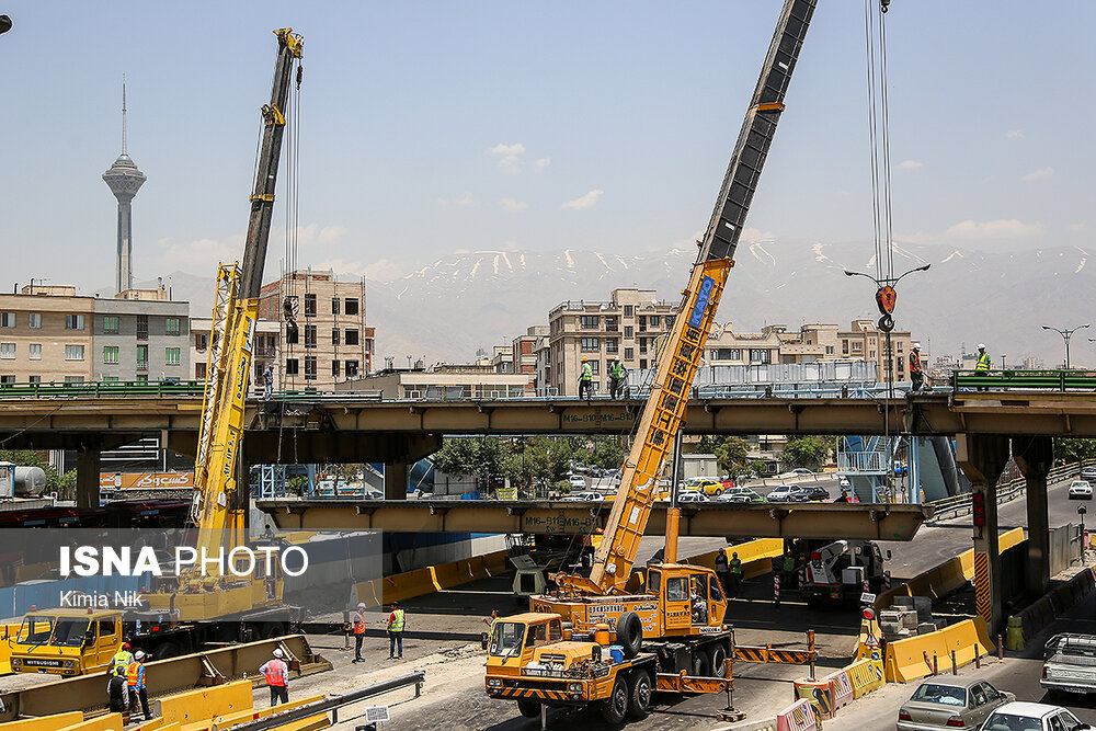 آغاز عملیات برداشتن پایه‌های اصلی پل گیشا