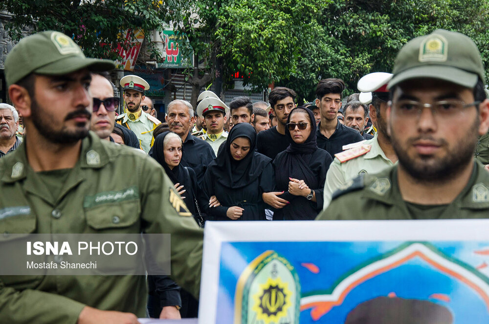 تشییع پیکر شهید «امیر مختار جعفری»، شهید درگیری‌های چند روز اخیر مامورین نیروی انتظامی در فنوج سیستان بلوچستان