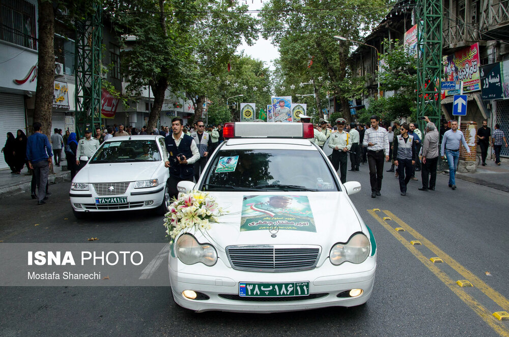 تشییع پیکر شهید «امیر مختار جعفری»، شهید درگیری‌های چند روز اخیر مامورین نیروی انتظامی در فنوج سیستان بلوچستان