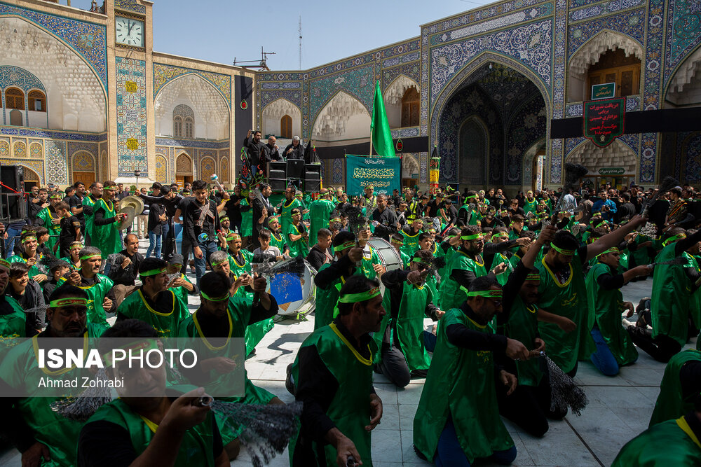 مراسم عزاداری تاسوعای حسینی در حرم حضرت معصومه(س)