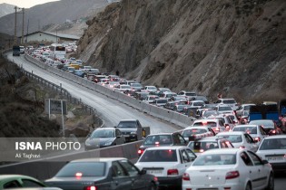 ترافیک پرحجم جاده‌های شمالی در آخرین پنجشنبه تابستان