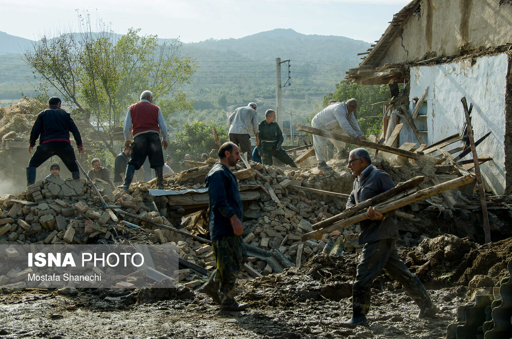 سیل در روستاهای لمراسک و  ولمازو گلوگاه مازندران